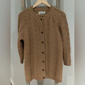 Vintage 1960’s Mr poodle brown cable knit wool cardigan